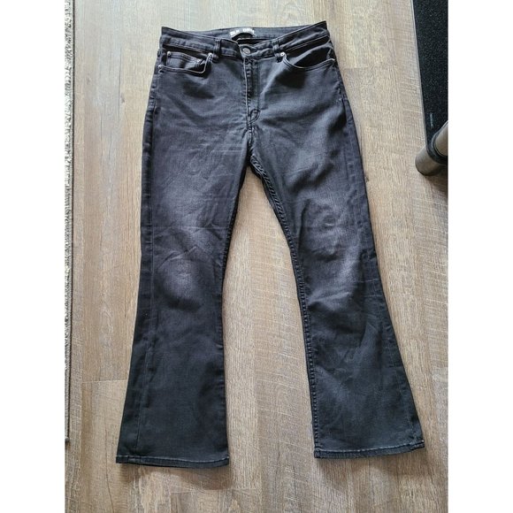 BLK DNM High Waist Flare Stretch Black Jeans Size 30 - Picture 1 of 8